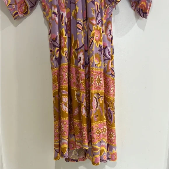 Spell Floral V-Neck Dress with Kimono Sleeves - Picture 4 of 6